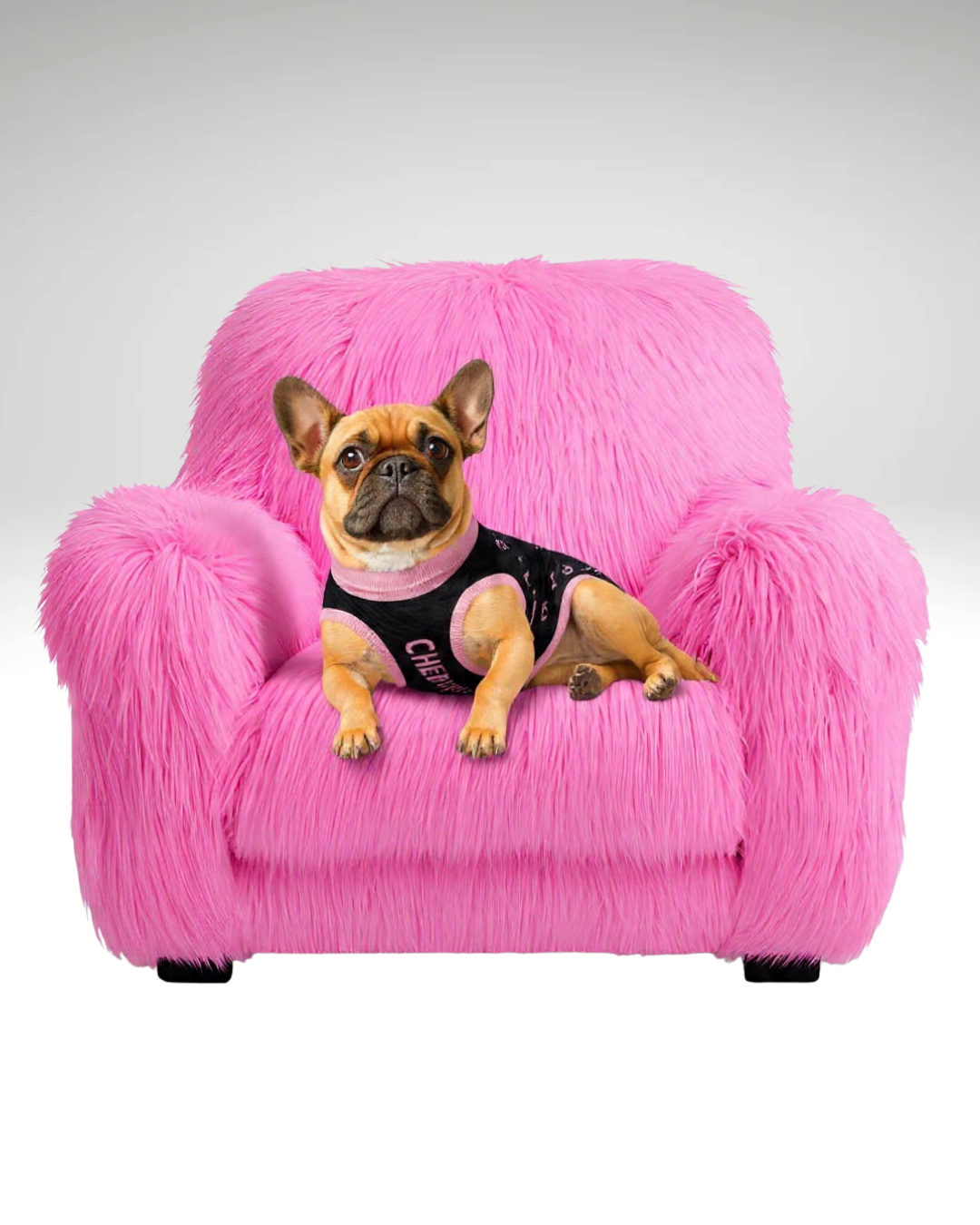 Personalized Knitted pet sweater, Color Pink and Black, "You are my Person" Size M