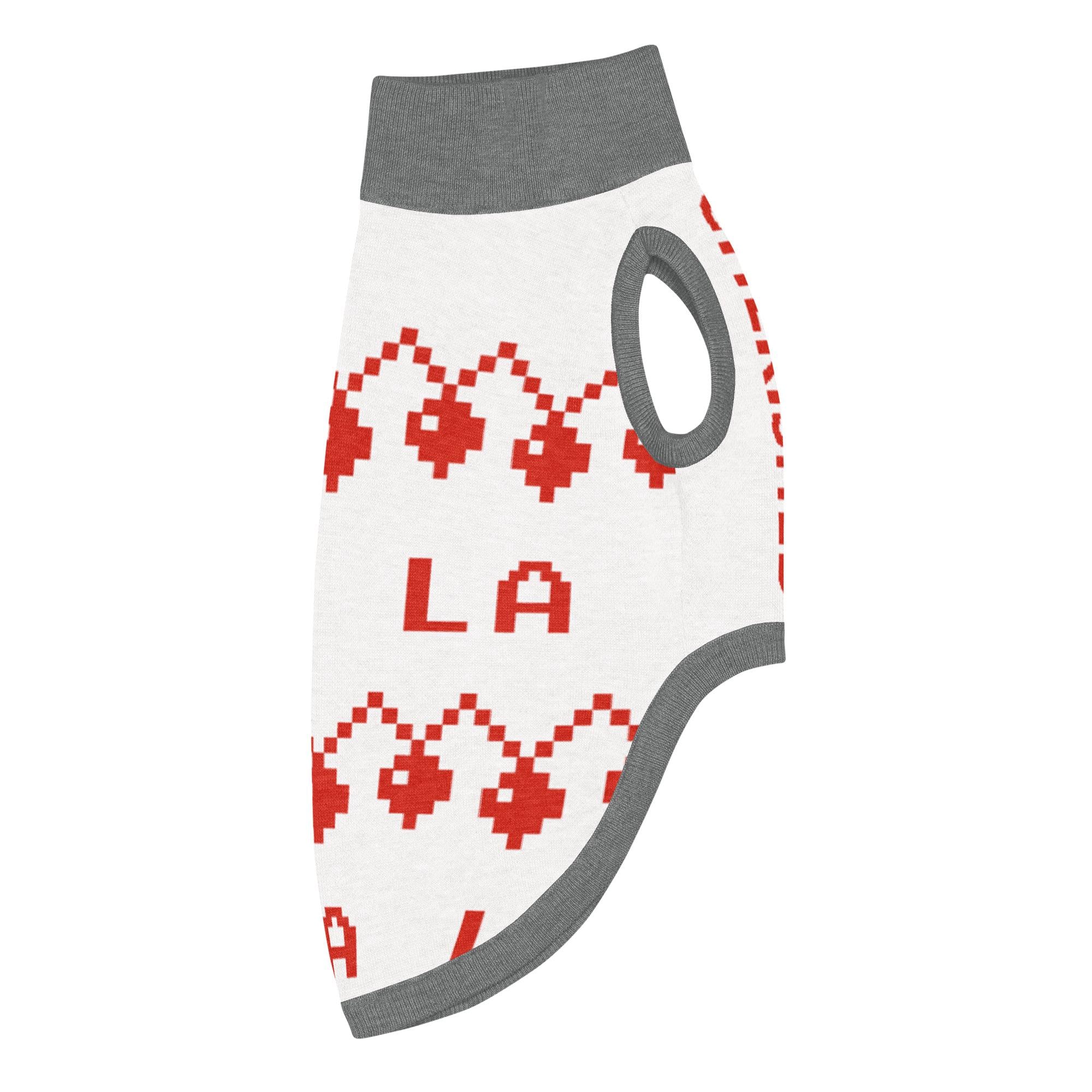 Custom Festive Holiday Knitted pet sweater sizes  XL