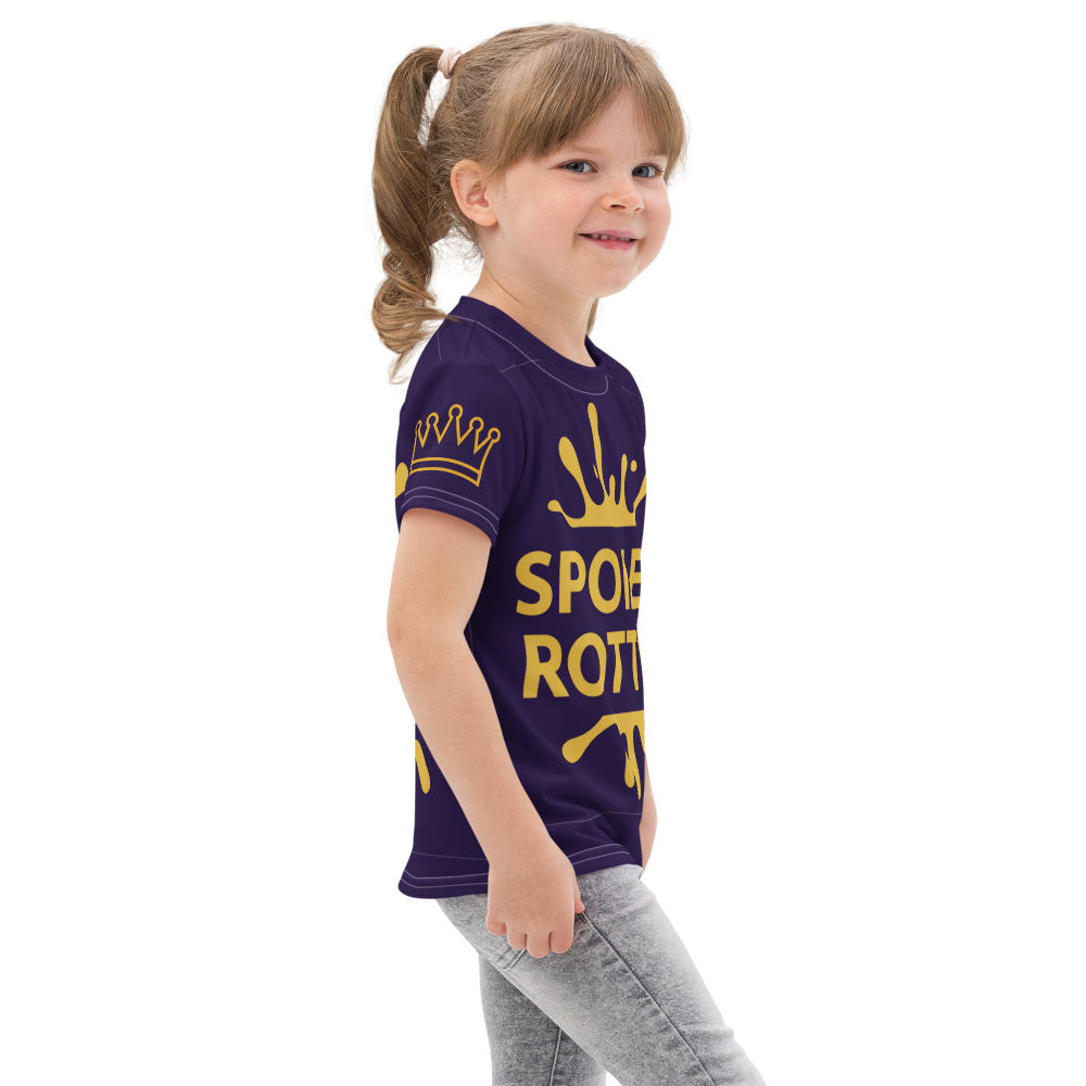 Spoiled Rotten Kids Tee - Gold Crown Graphic, Size 2T-7, matching set.
