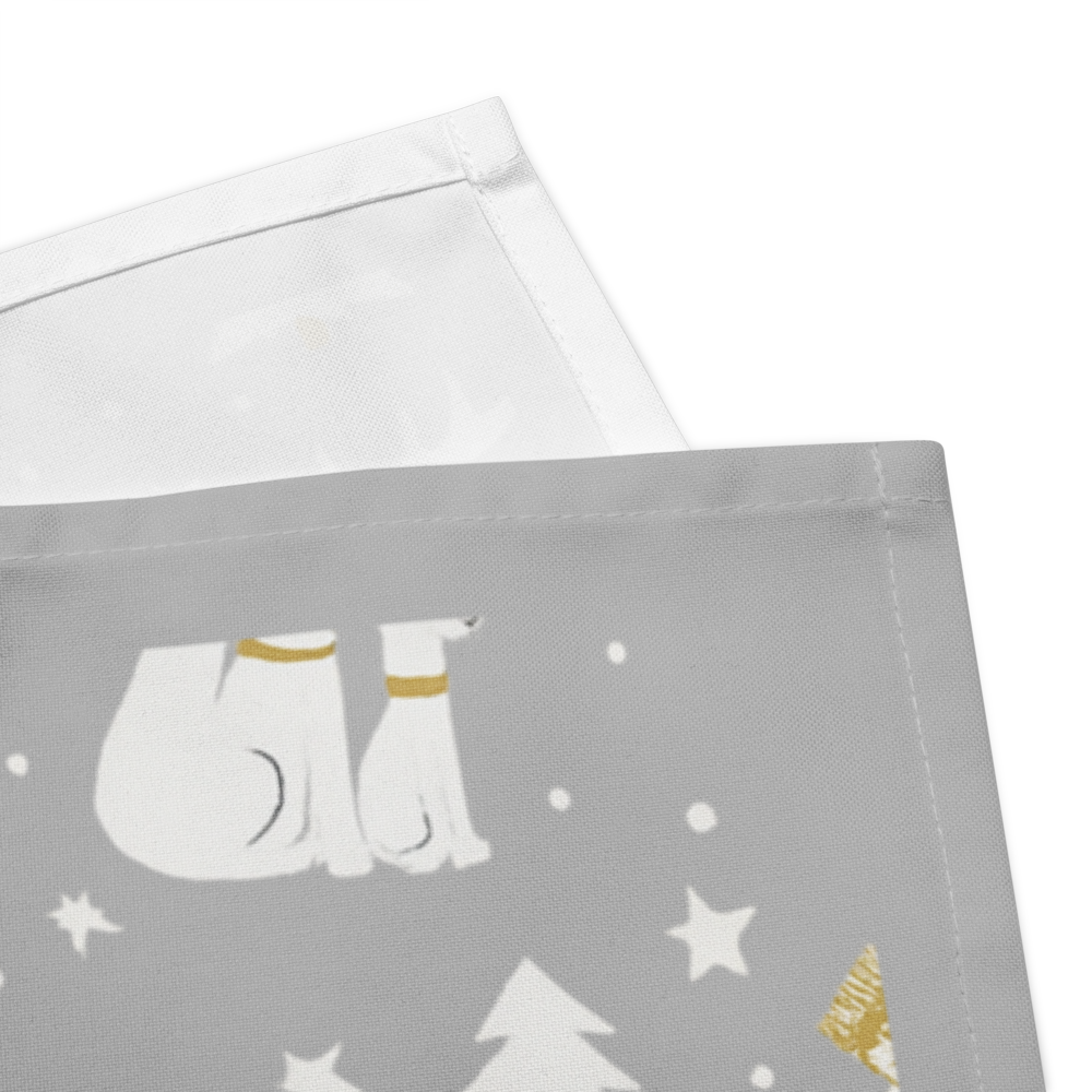 Personalize Festive holiday - Napkins Set of 4 Silver and Gold, Pet Lovers