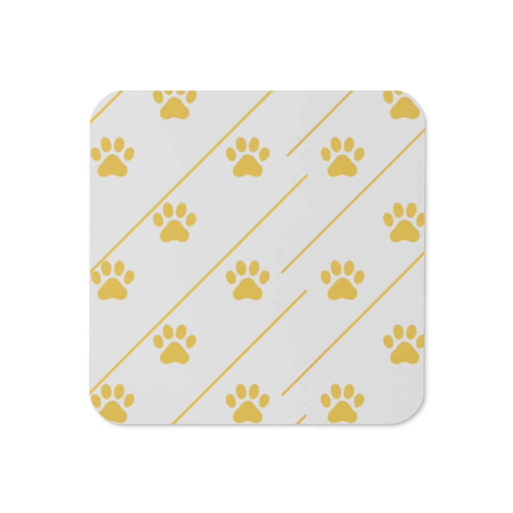 Coaster, Color Whisper, strips with Golden paw prints