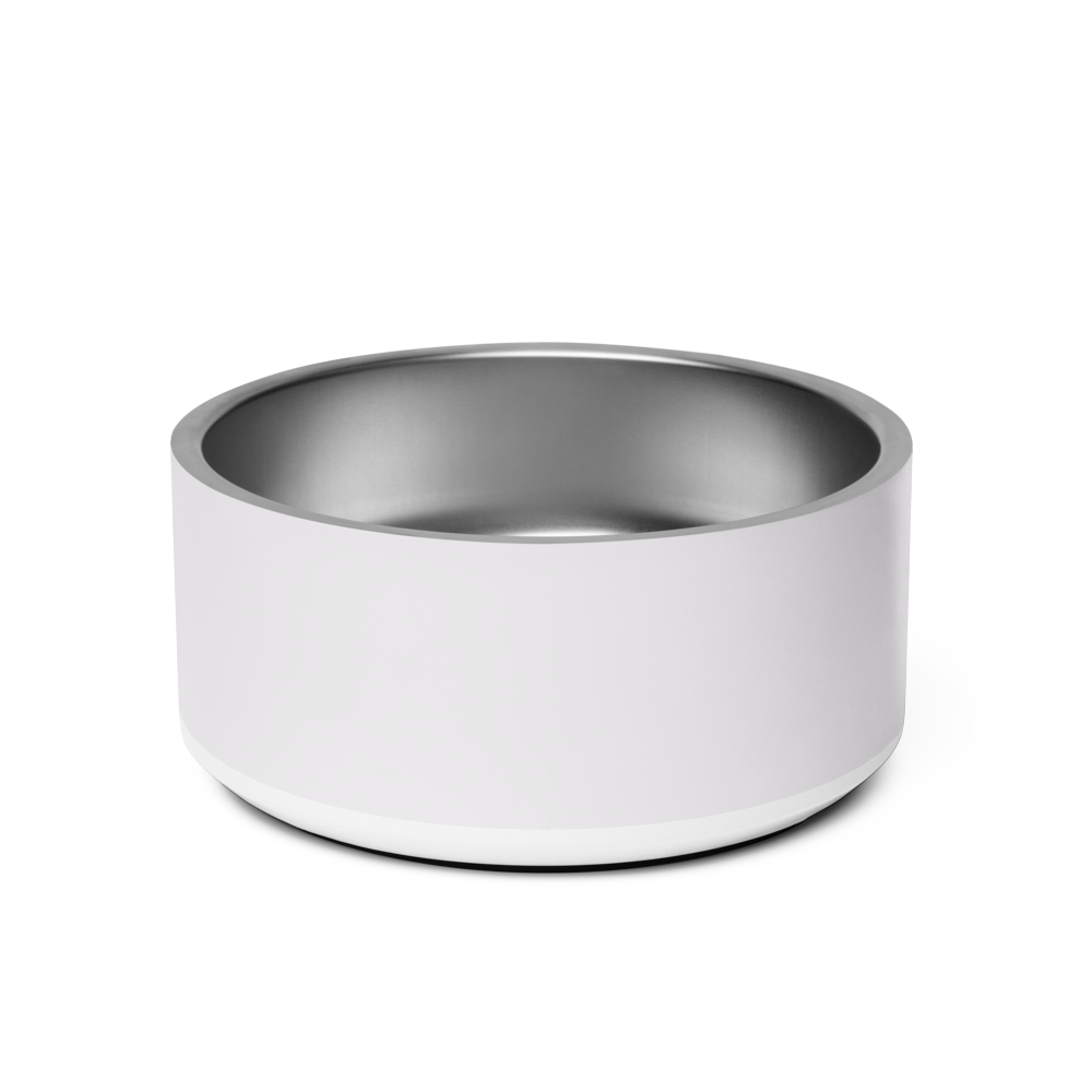 Ivory metal bowl on a white background