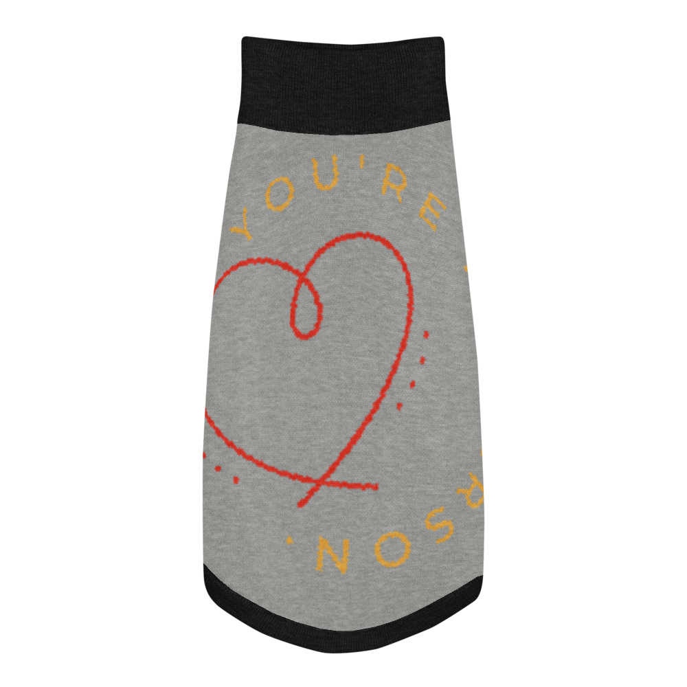 Personalized Knitted pet sweater, Color Gray and Black, "You are my Person" Size M &L