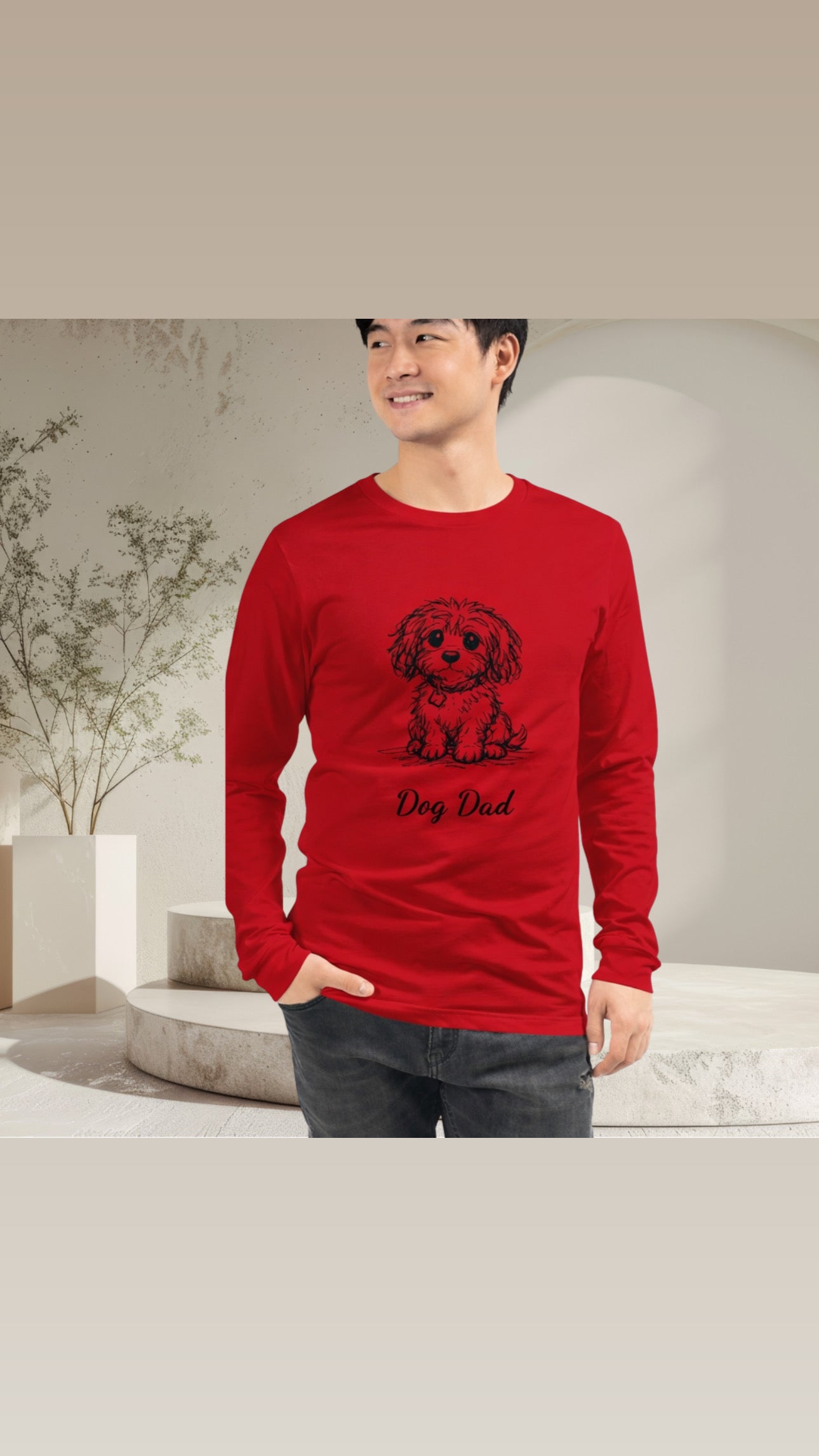 Personalized Unisex Long Sleeve T-Shirt| Custom Pup Name Dog Lover