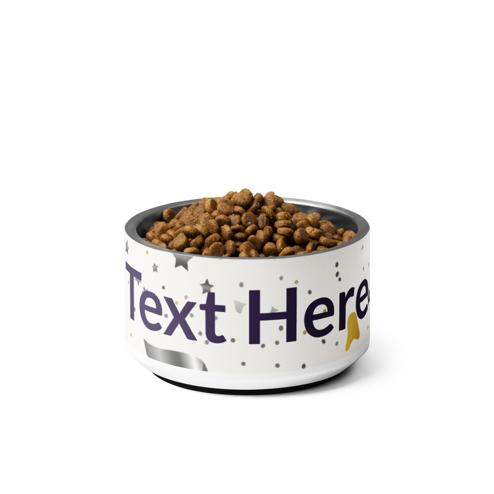 Personalized Dog Bowl Pets Name, Modern Pattern 18 oz