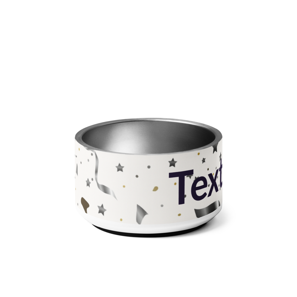 Personalized Dog Bowl Stainless Steel, Modern Pattern 18 oz.