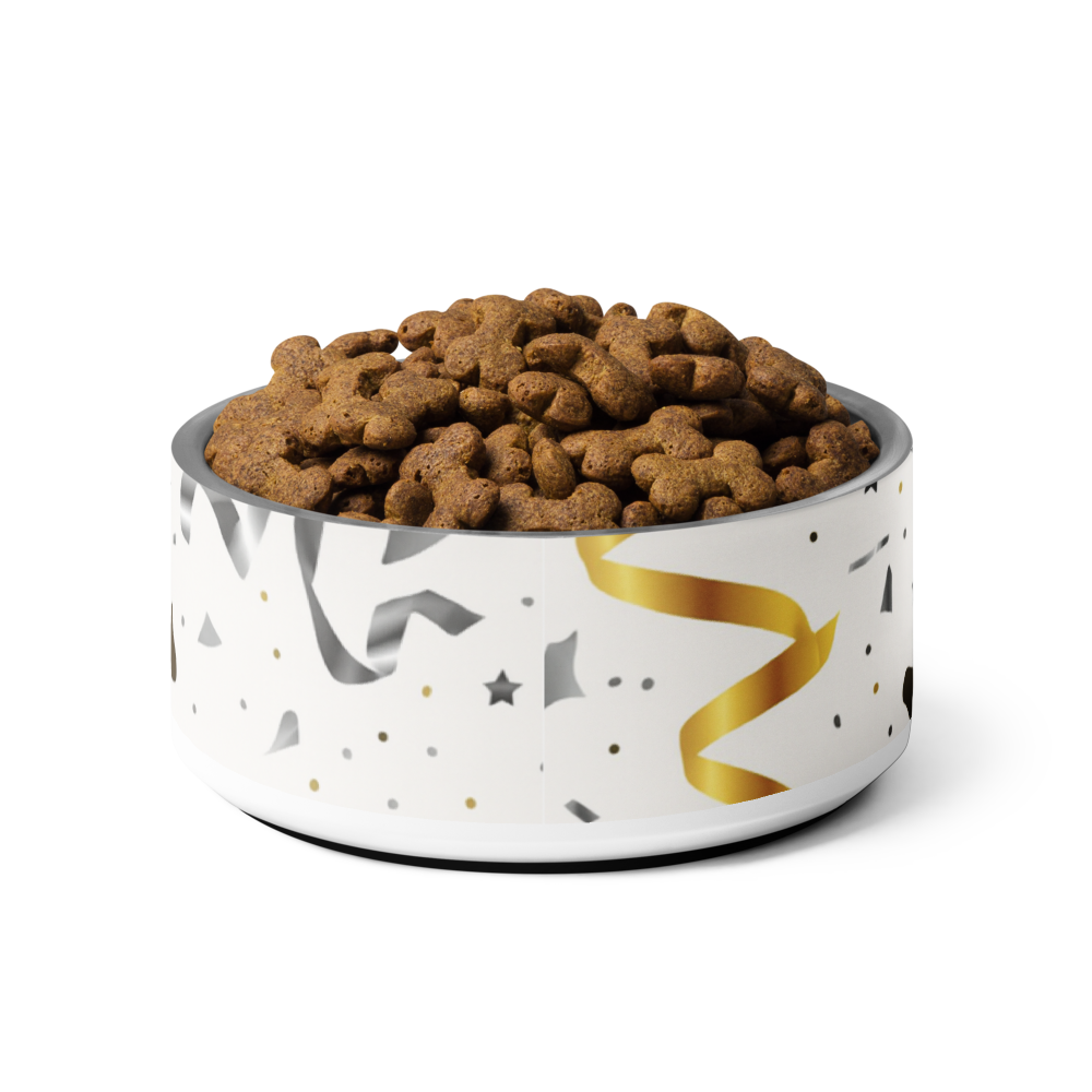 Personalized Dog Bowl Pets Name, Modern Pattern 32 oz