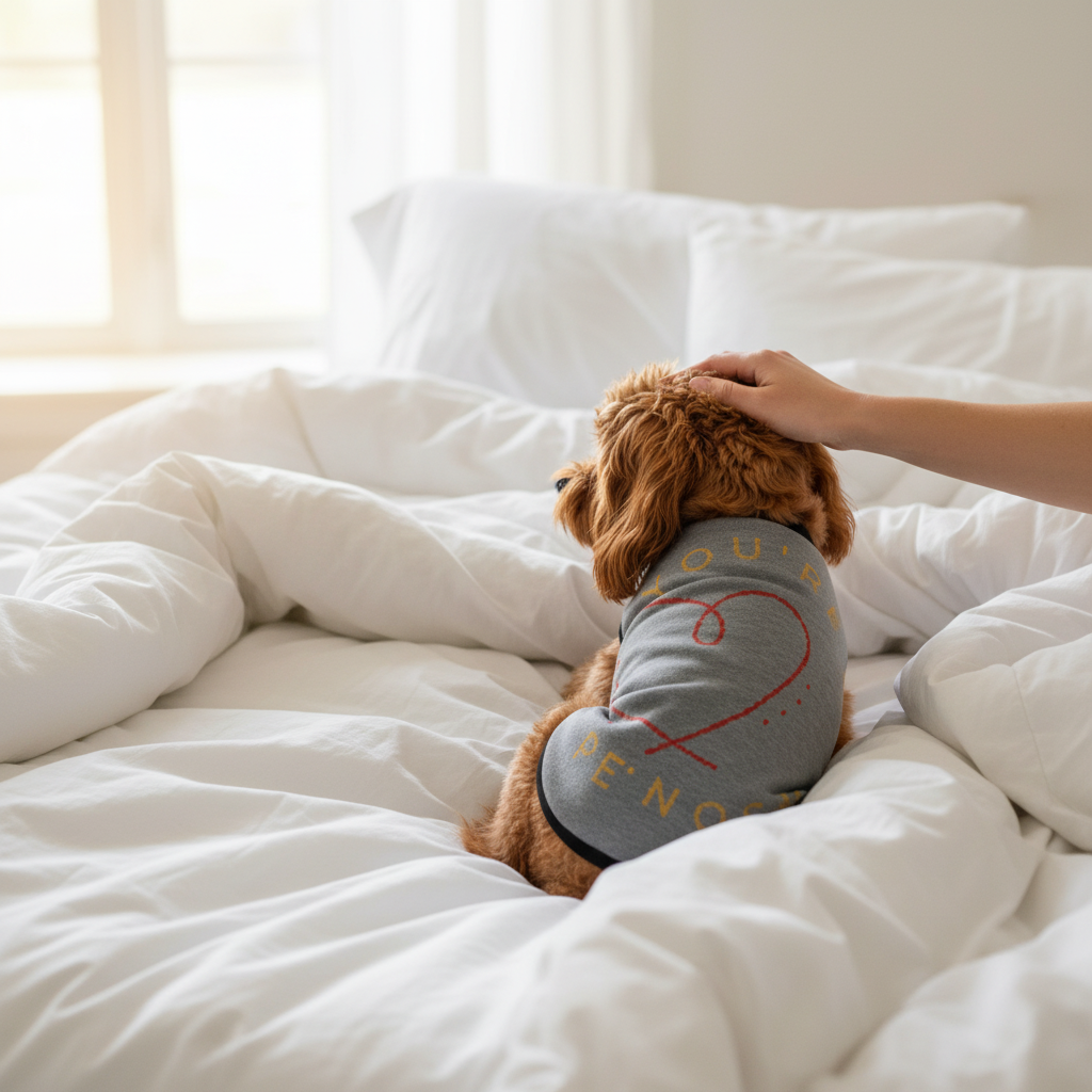 Personalized Knitted pet sweater, Color Gray and Black, "You are my Person" Size M & L