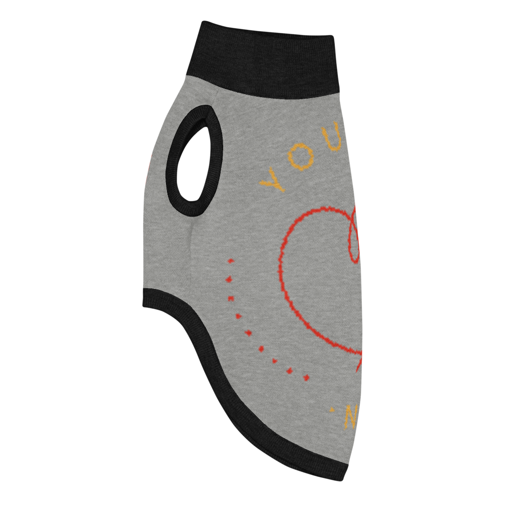 Personalized Knitted pet sweater Color Black, and Gray "You Are My Person",  XS & S