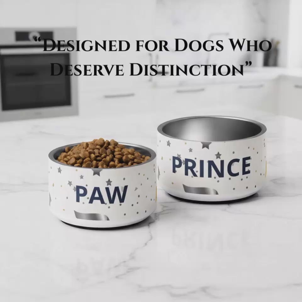 Paw Prince Luxury Dog Bowl Set 18 oz.