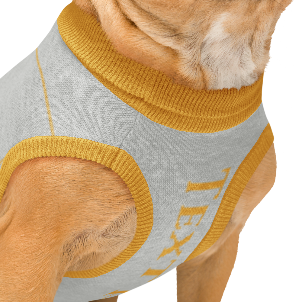 Personalized Dog sweater, Gray and Gold, Splashes with “SPOILED ROTTEN”, S, M