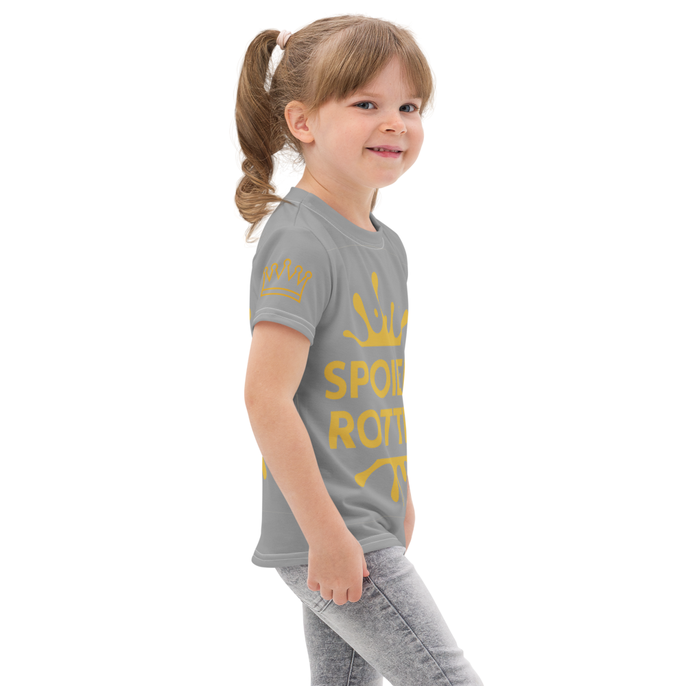 Spoiled Rotten Kids Tee - Gold Crown Graphic, Size 2T-7, Gray,matching set.