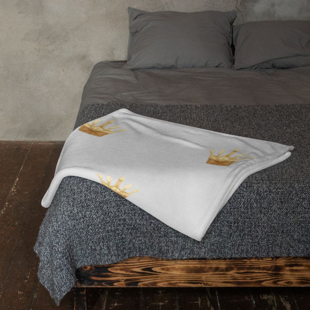 Personalized Pet Throw Blanket – Whisper Crown Design