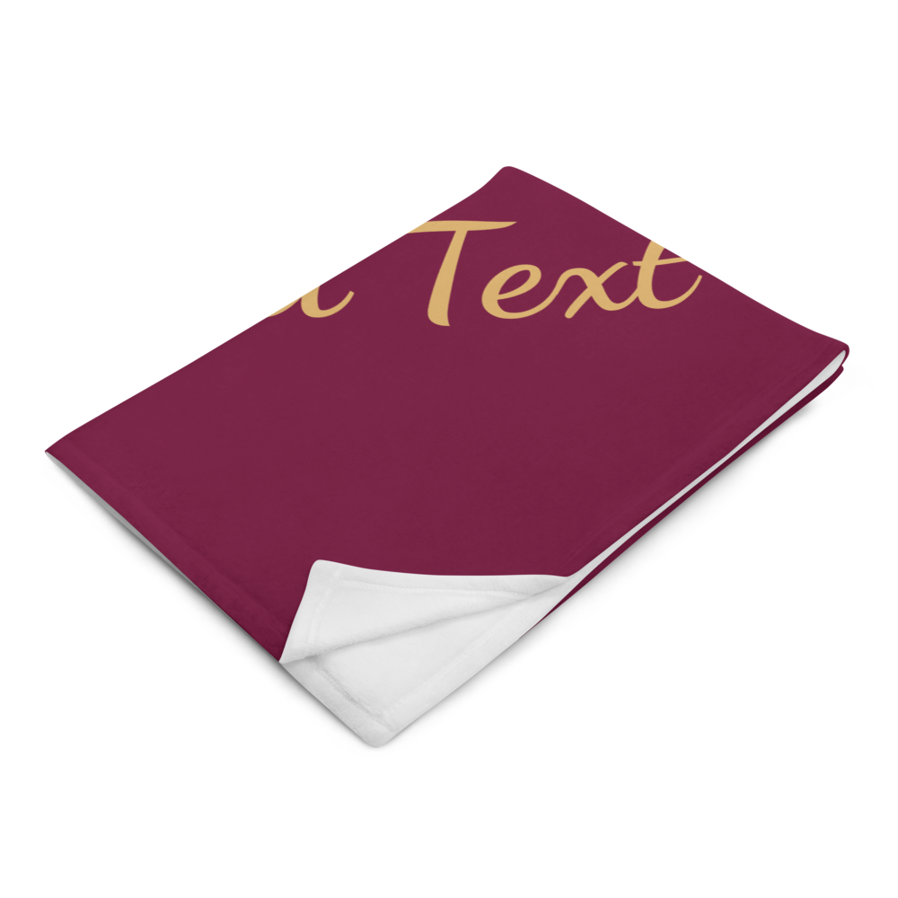 Personalized Pet Blanket 50” X 60” – Burgundy, Crown Design